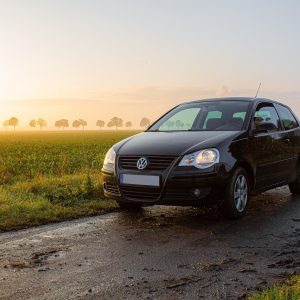volkswagen, car, dirt road